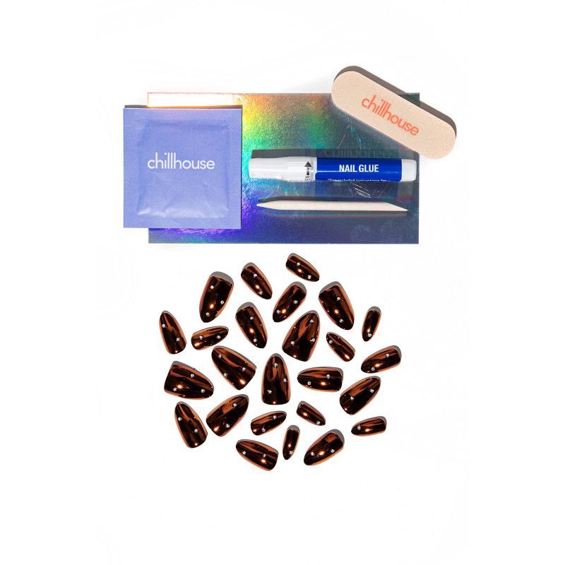 slide 6 of 7, Chillhouse Chill Tips Fake Nails - Design Studio - Rebel in a Dress - 24ct, 24 ct