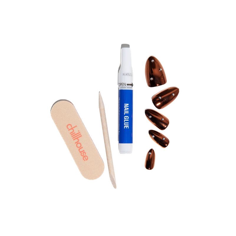 slide 7 of 7, Chillhouse Chill Tips Fake Nails - Design Studio - Rebel in a Dress - 24ct, 24 ct