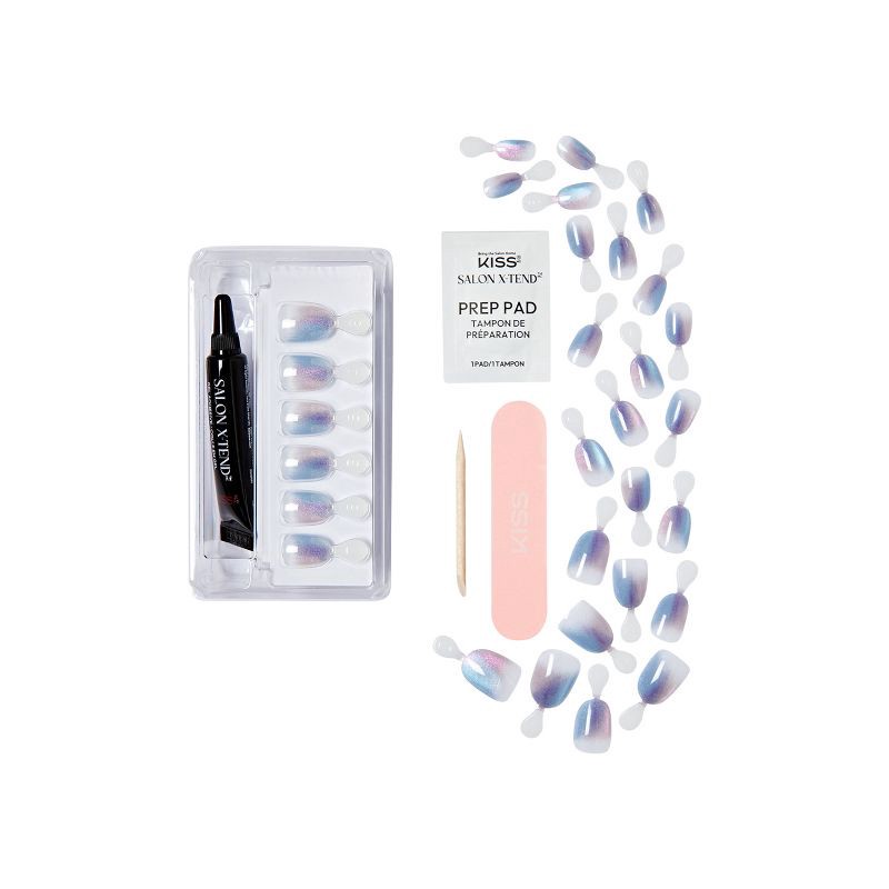 slide 6 of 10, KISS Products Salon X-tend Fake Nails - Changed - 33ct, 33 ct