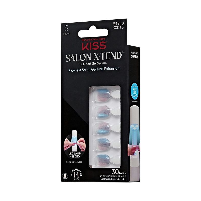 slide 9 of 10, KISS Products Salon X-tend Fake Nails - Changed - 33ct, 33 ct