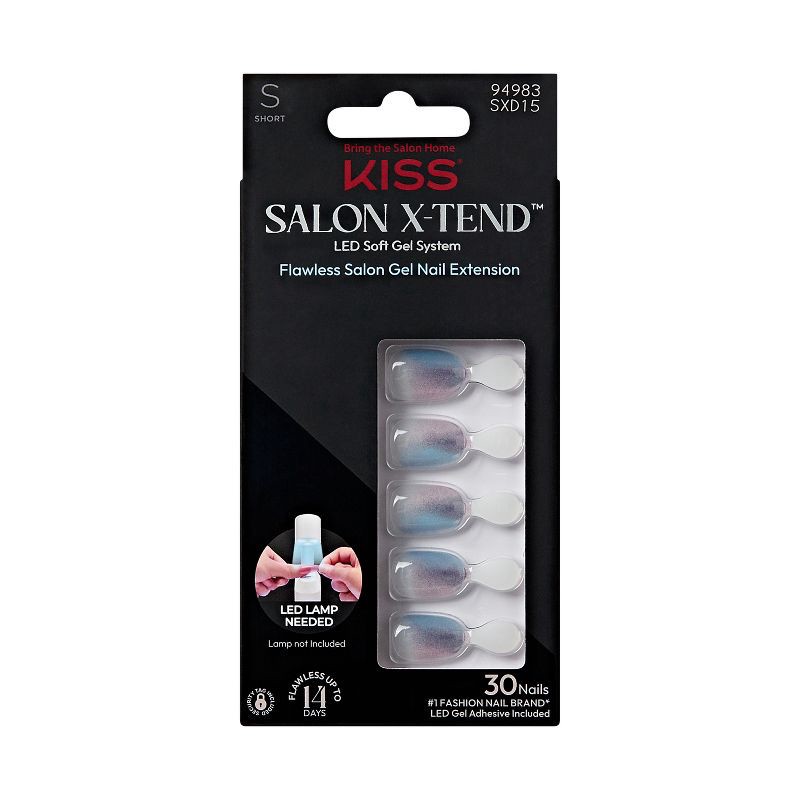 slide 1 of 10, KISS Products Salon X-tend Fake Nails - Changed - 33ct, 33 ct