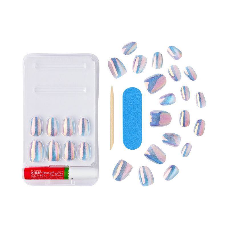slide 7 of 11, KISS Products Gel Fantasy Allure Fake Nails - Change Chance - 31ct, 31 ct