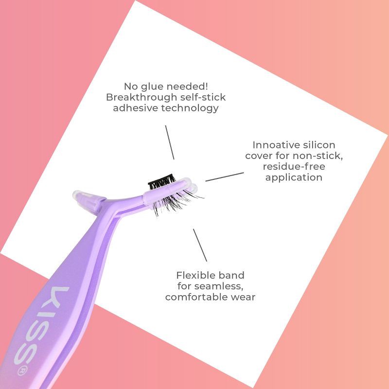 slide 6 of 11, KISS Products imPRESS Self Adhesive False Eyelashes Kit - Soft Natural - 43ct, 05 x 43 ct