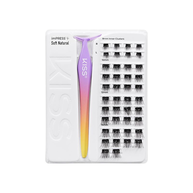slide 7 of 11, KISS Products imPRESS Self Adhesive False Eyelashes Kit - Soft Natural - 43ct, 05 x 43 ct