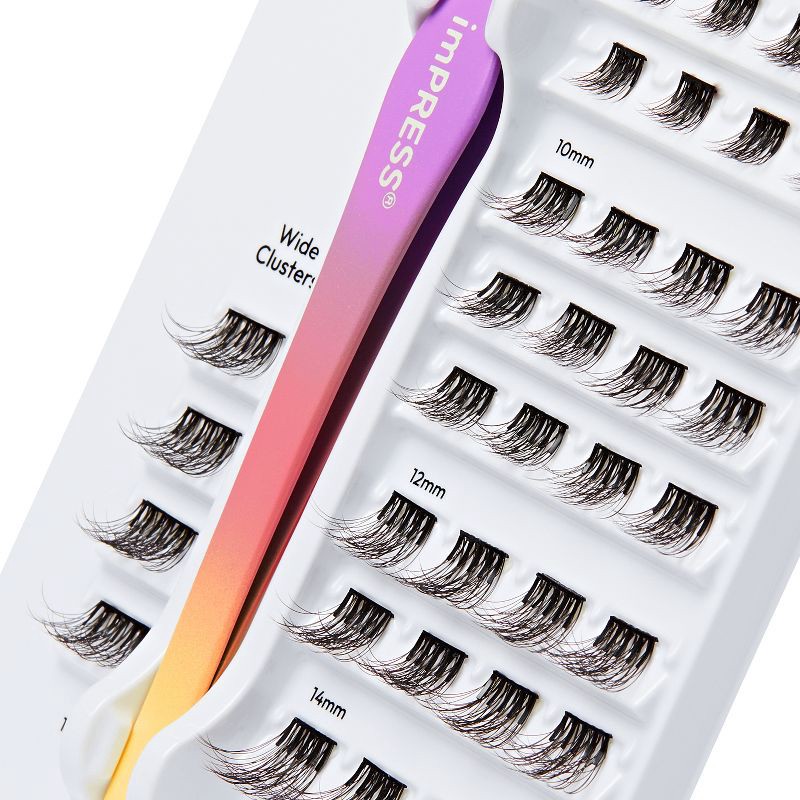 slide 10 of 13, KISS Products imPRESS Self Adhesive False Eyelashes Kit - Soft Natural - 43ct, 05 x 43 ct