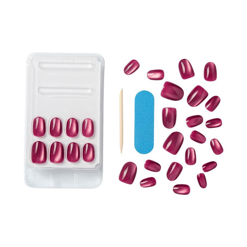 slide 4 of 11, KISS Products Gel Fantasy Magnetic Fake Nails - Set Us Free - 31ct, 31 ct