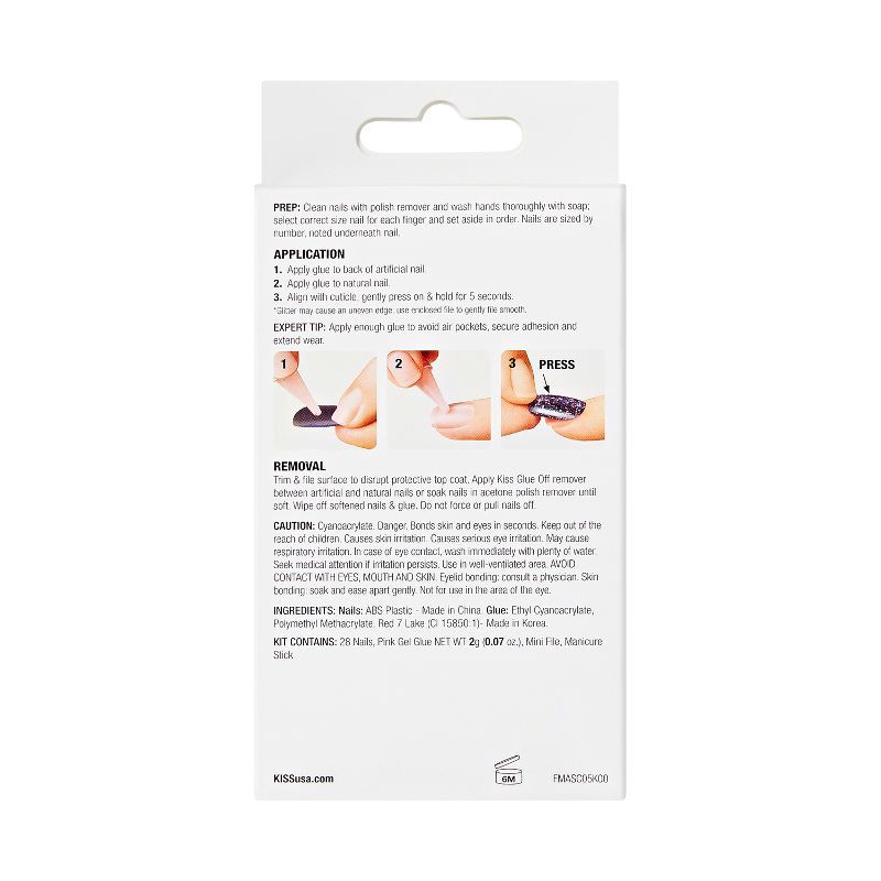 slide 9 of 11, KISS Products Gel Fantasy Magnetic Fake Nails - Set Us Free - 31ct, 31 ct