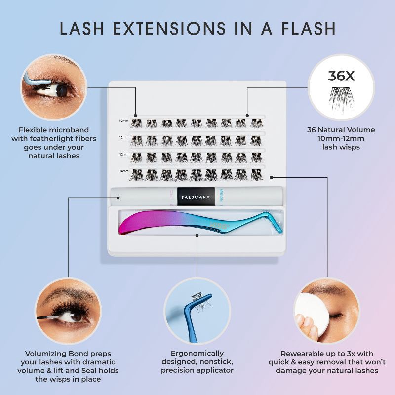 slide 9 of 14, KISS Products Falscara False Eyelashes Starter Kit 03 - 38ct, 03 x 38 ct