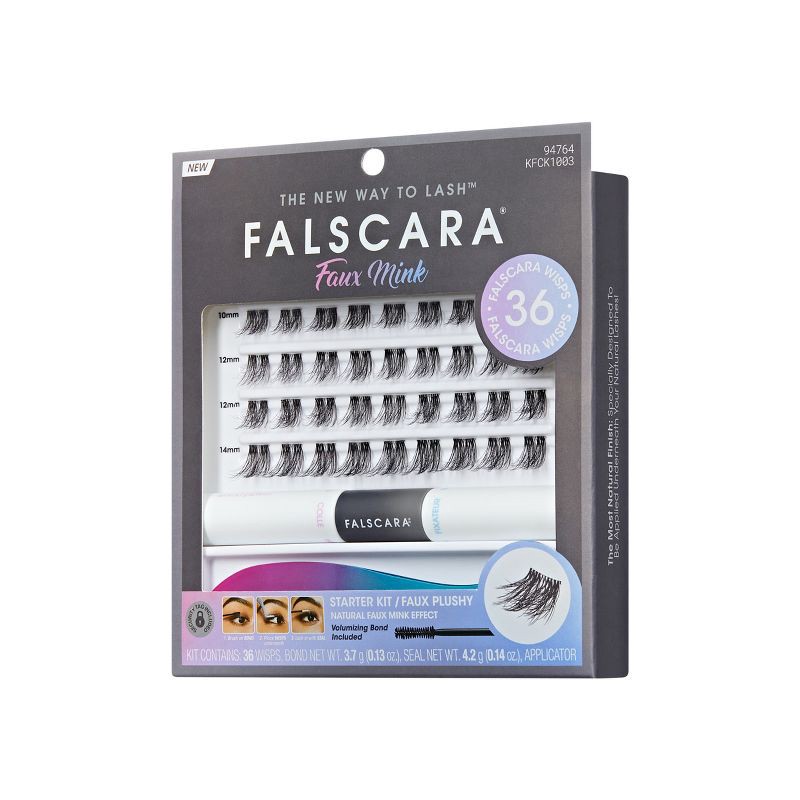 slide 9 of 10, KISS Products Falscara False Eyelashes Starter Kit 03 - 38ct, 03 x 38 ct