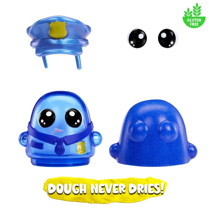 slide 5 of 9, DohKins Police Officer Single Pack Character - Dough Never Dries, 1 ct