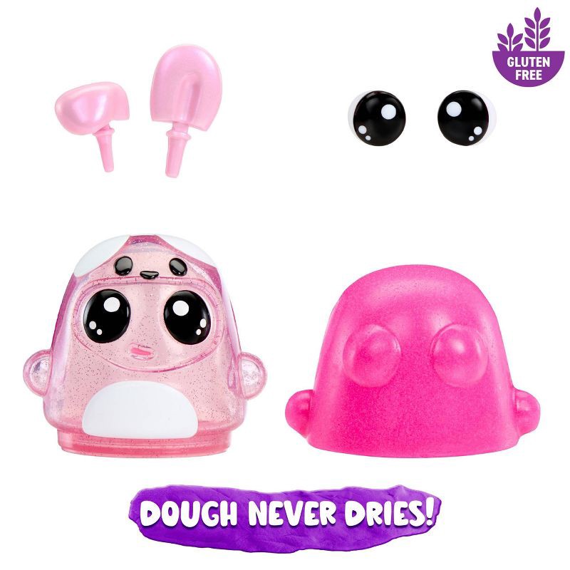 slide 5 of 9, DohKins Bunny Single Pack Character - Dough Never Dries: Creativity Modeling Dough, Pink, Includes 1 Figure, 1 ct
