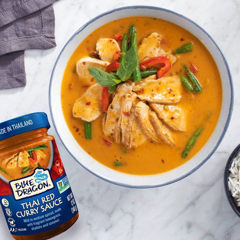 slide 4 of 5, Blue Dragon Red Curry Sauce - 12oz, 12 oz