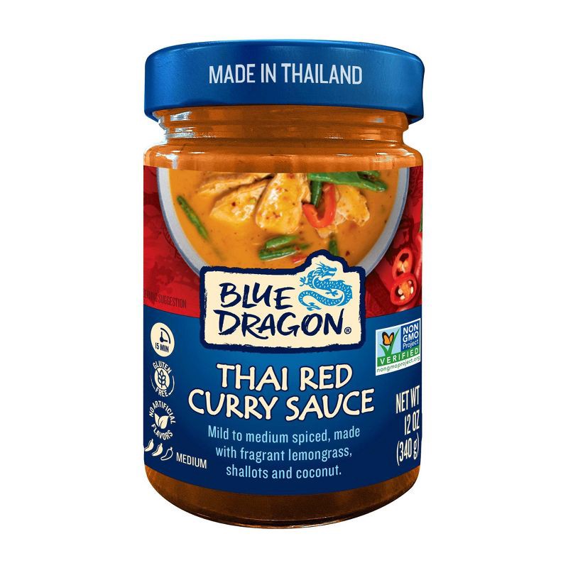 slide 1 of 5, Blue Dragon Red Curry Sauce - 12oz, 12 oz