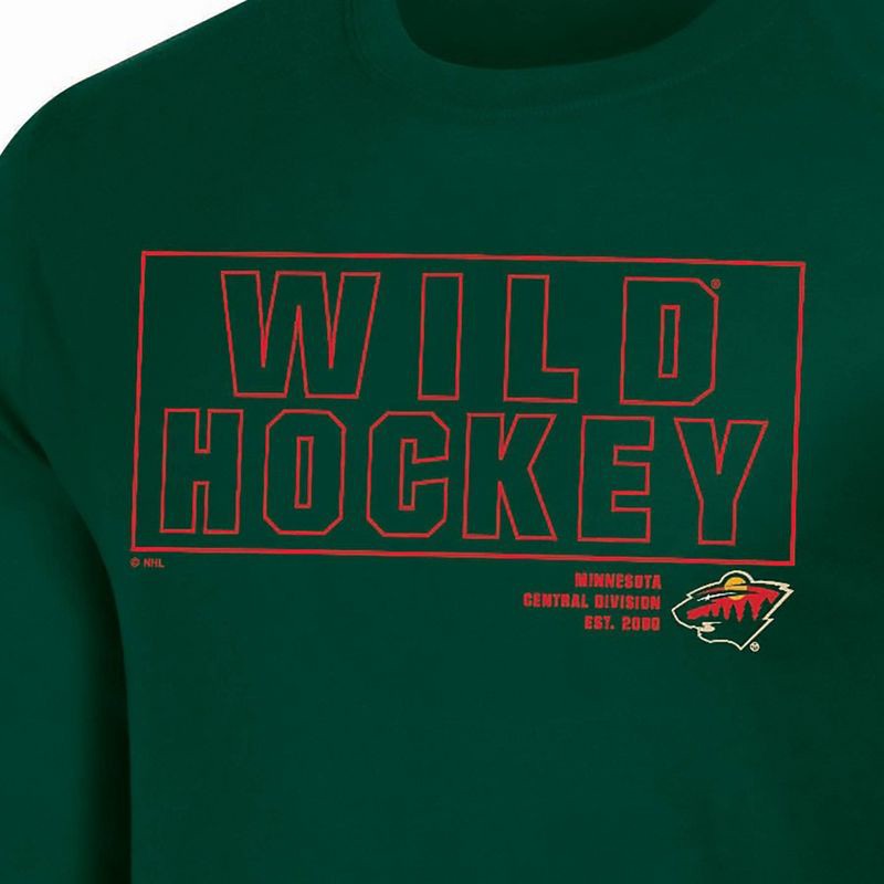 slide 3 of 3, NHL Minnesota Wild Men's Long Sleeve Dark T-Shirt - L, 1 ct