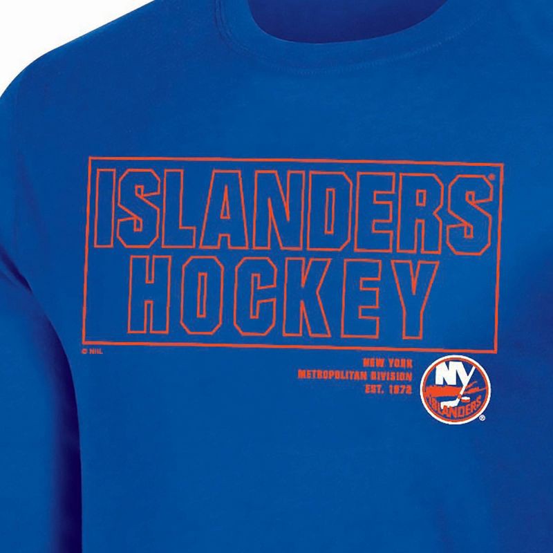 slide 3 of 3, NHL New York Islanders Men's Long Sleeve Dark T-Shirt - S, 1 ct
