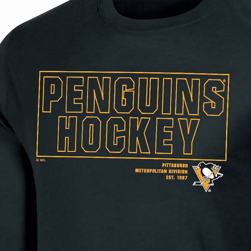 slide 3 of 3, NHL Pittsburgh Penguins Men's Long Sleeve Dark T-Shirt - XL, 1 ct