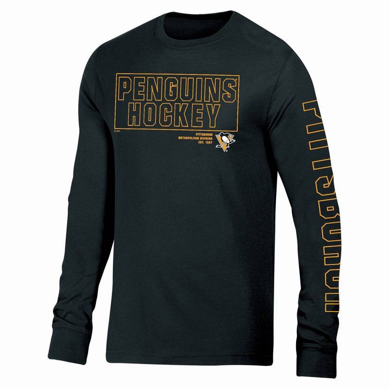 slide 1 of 3, NHL Pittsburgh Penguins Men's Long Sleeve Dark T-Shirt - XL, 1 ct