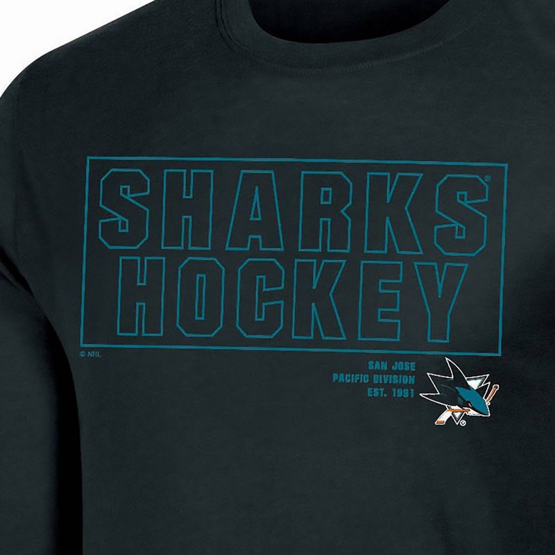 slide 3 of 3, NHL San Jose Sharks Men's Long Sleeve Dark T-Shirt - L, 1 ct