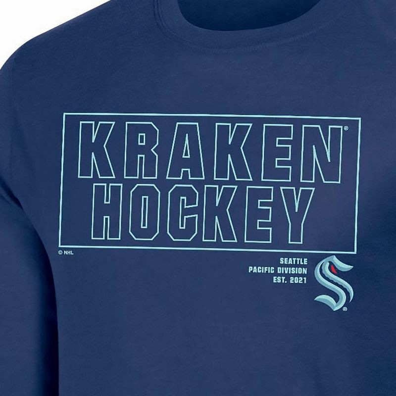 slide 3 of 3, NHL Seattle Kraken Men's Long Sleeve Dark T-Shirt - L, 1 ct