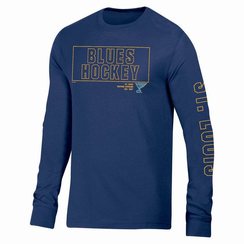 slide 1 of 3, NHL St. Louis Blues Men's Long Sleeve Dark T-Shirt - S, 1 ct