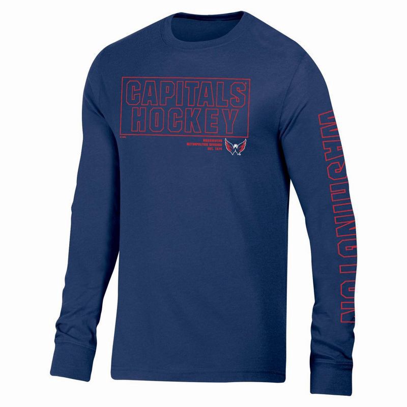 slide 1 of 3, NHL Washington Capitals Men's Long Sleeve Dark T-Shirt - M, 1 ct