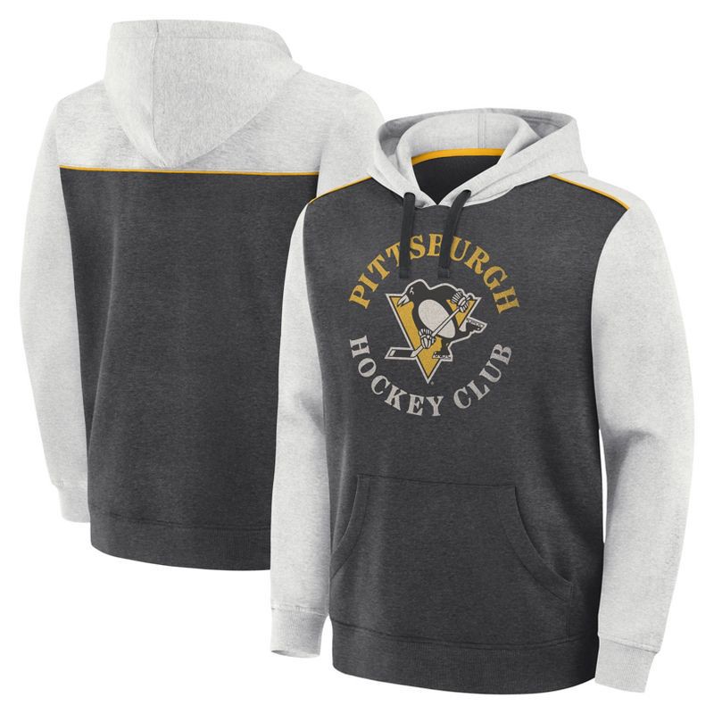 slide 3 of 3, NHL Pittsburgh Penguins Men's Oatmeal Hooded Sweatshirt - XL, 1 ct