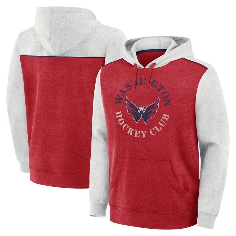 slide 3 of 3, NHL Washington Capitals Men's Oatmeal Hooded Sweatshirt - XL, 1 ct