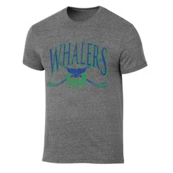 NHL Hartford Whalers Men's Gray Vintage Tri-Blend T-Shirt - XXL