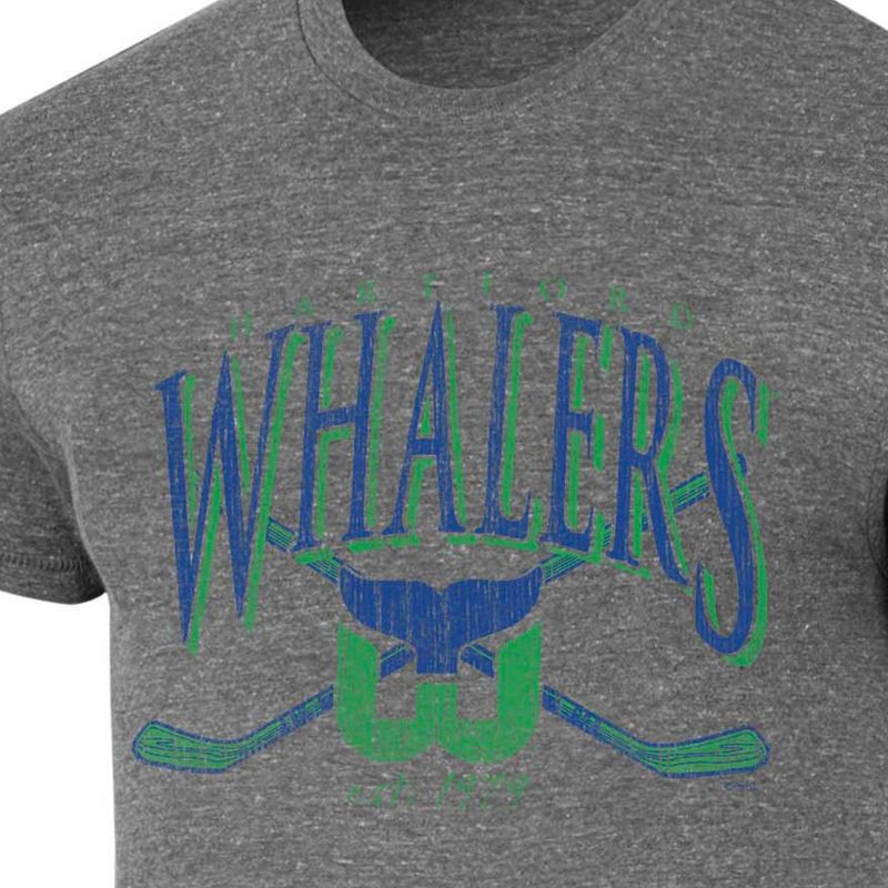 slide 3 of 3, NHL Hartford Whalers Men's Gray Vintage Tri-Blend T-Shirt - L, 1 ct