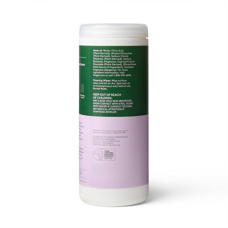slide 3 of 4, Lavender & Bergamot Multi Surface Cleaning Wipes - 35ct - Everspring™, 35 ct
