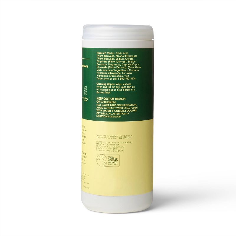 slide 3 of 4, Lemon & Mint Multi-Surface Cleaning Wipes - 35ct - Everspring™, 35 ct