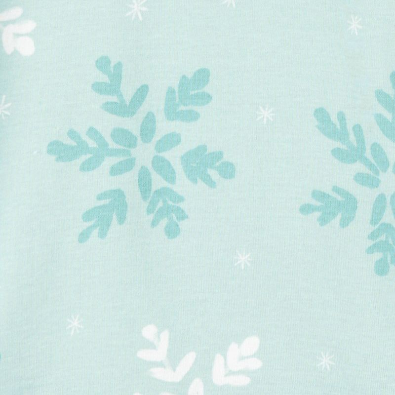 slide 2 of 4, Carter's Just One You® Toddler Girls' 4pc Winter Accessories & Snowflakes Long Sleeve Cotton Pajama Set - Light Blue/Pink/White 4T, 4 ct