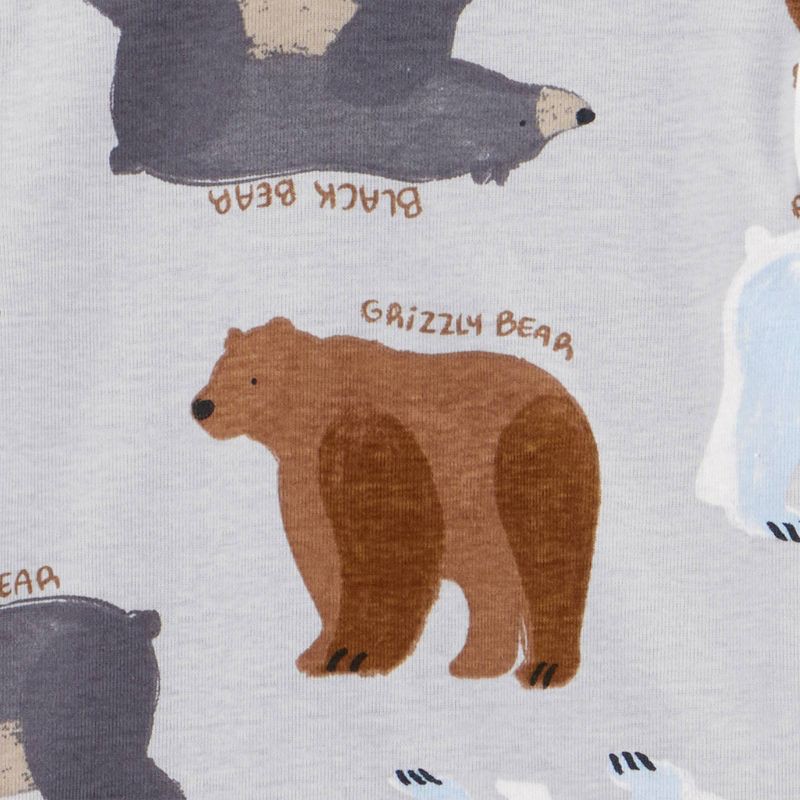 slide 2 of 4, Carter's Just One You® Toddler Boys' 4pc Bears & Stripes Long Sleeve Cotton Pajama Set - Brown/Gray 2T, 4 ct