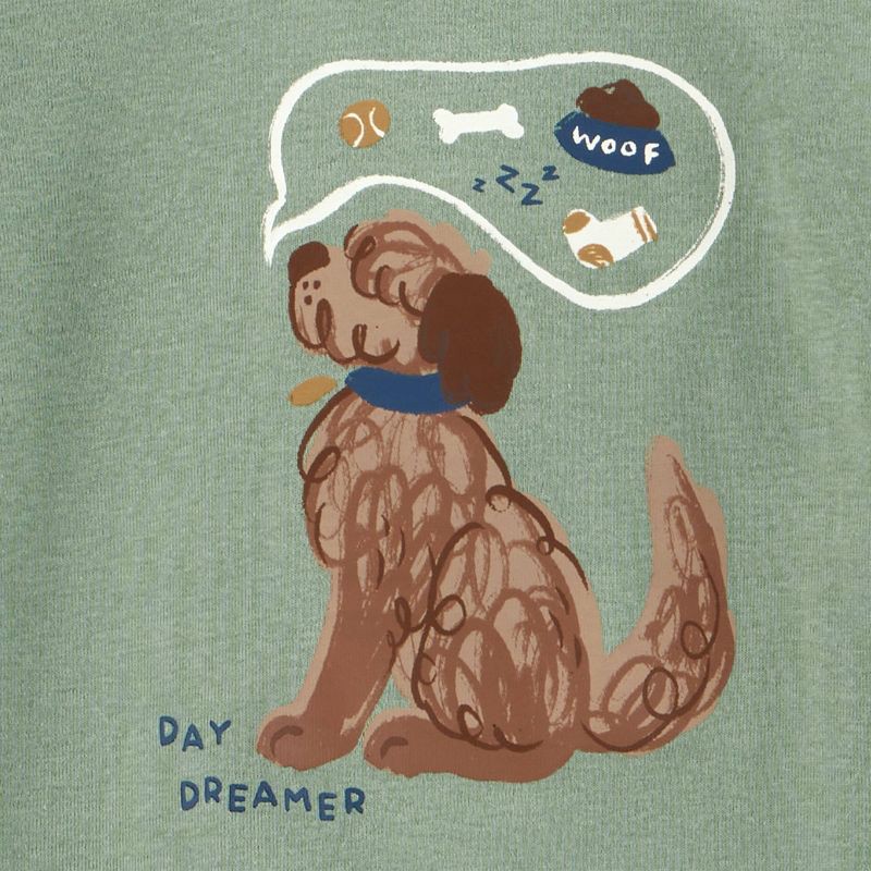 slide 3 of 4, Carter's Just One You® Toddler Boys' 4pc Doodle & Stripes Long Sleeve Cotton Pajama Set - Green/Navy Blue 5T, 4 ct