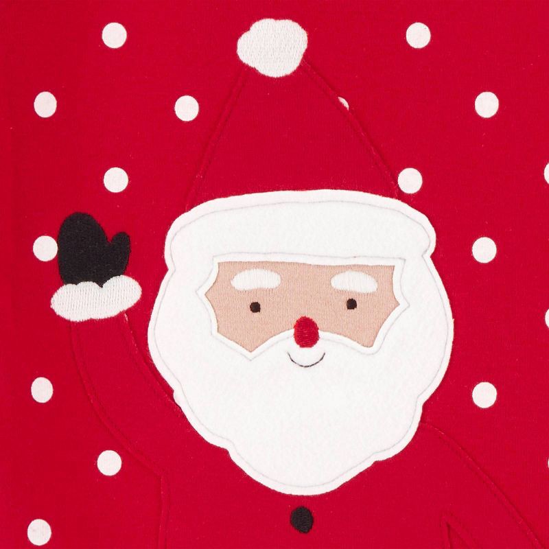 slide 2 of 4, Carter's Just One You® Toddler Girls' 4pc Christmas Polka Dots Santa & Ornament Print Long Sleeve Cotton Pajama Set - Red/Pink 4T, 4 ct