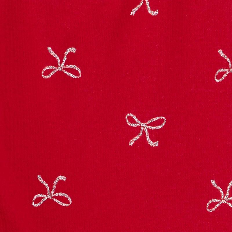 slide 3 of 5, Carter's Just One You® Toddler Girls' 3pc Ballerina Christmas Tutu Long Sleeve Cotton Pajama Set - Red/White 18M, 3 ct