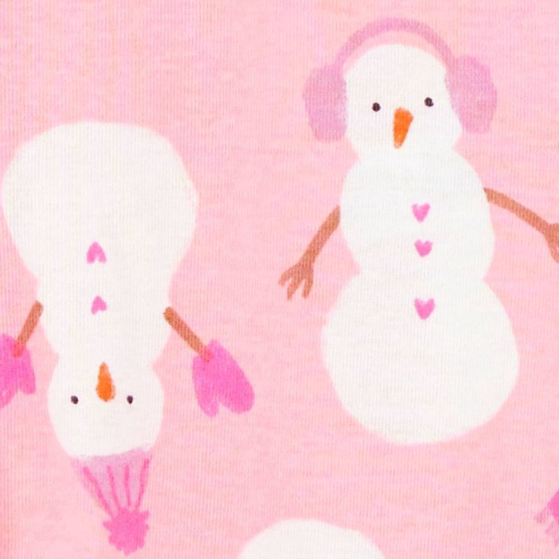 slide 2 of 4, Carter's Just One You® Toddler Girls' 2pk Cotton Long Sleeve Snowman & Heart Print Snug Fit Footed Pajama - Light Blue/Pink 12M, 2 ct