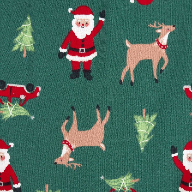 slide 3 of 4, Carter's Just One You® Toddler Boys' 2pk Cotton Long Sleeve Striped Santa & Christmas Print Snug Fit Footed Pajama - Green/Red 12M, 2 ct
