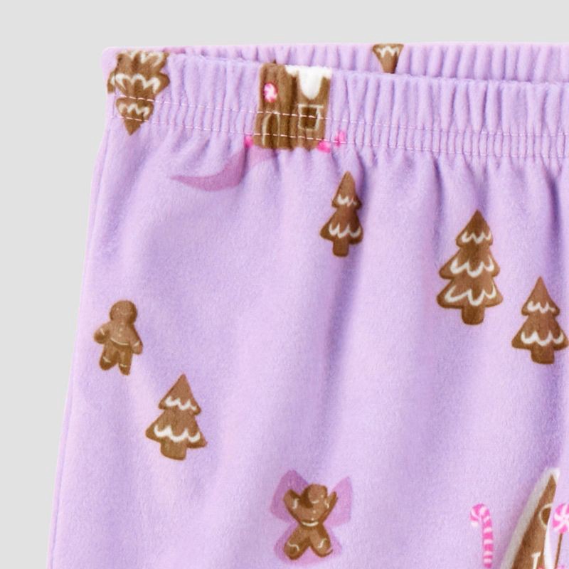 slide 3 of 4, Carter's Just One You® Toddler Girls' 2pc Christmas Gingerbread Coat Long Sleeve Pajama Set - Purple 18M, 2 ct