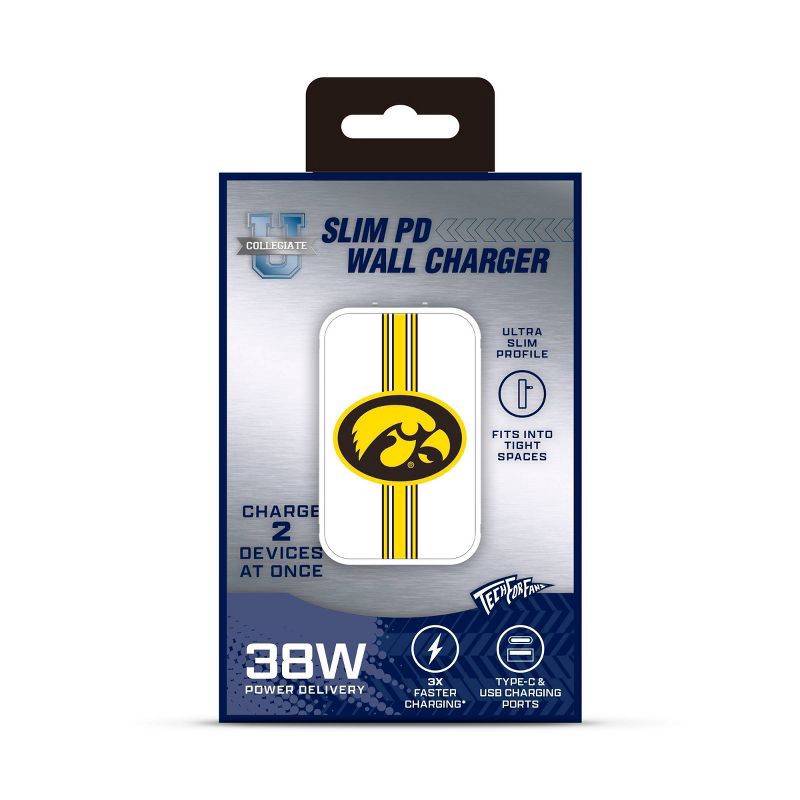 slide 2 of 3, NCAA Iowa Hawkeyes Slim Wall Charger, 1 ct