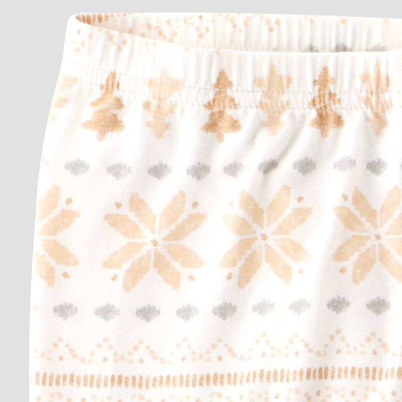 slide 4 of 7, Carter's Just One You® Toddler 2pc Fairisle Short Sleeve Comfy Soft Snug Fit Pajama Set - Beige 2T, 2 ct