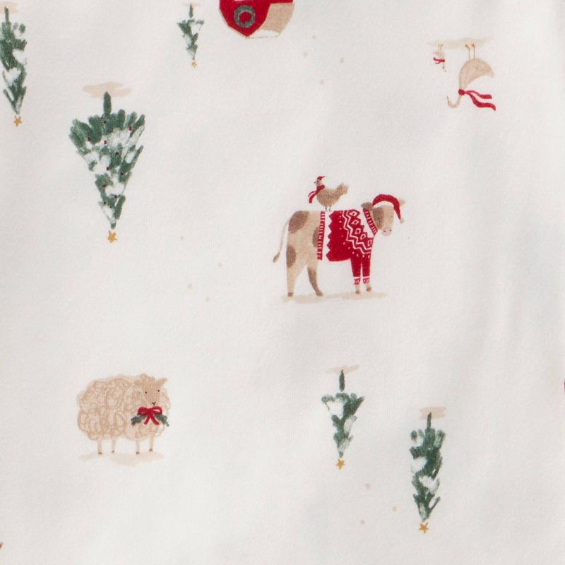 slide 3 of 7, Carter's Just One You® Toddler 2pc Holiday Icons Short Sleeve Comfy Soft Snug Fit Pajama Set - Ivory 4T, 2 ct