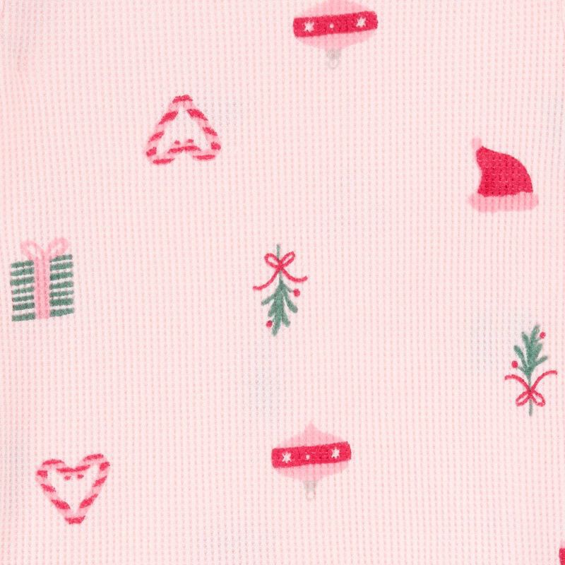 slide 2 of 4, Carter's Just One You® Toddler 2pc Christmas Icons Long Sleeve Cotton Pajama Set - Pink 2T, 2 ct