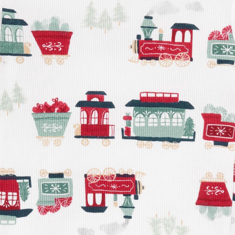 slide 2 of 4, Carter's Just One You® Toddler 2pc Christmas Trains Long Sleeve Cotton Pajama Set - Ivory 2T, 2 ct