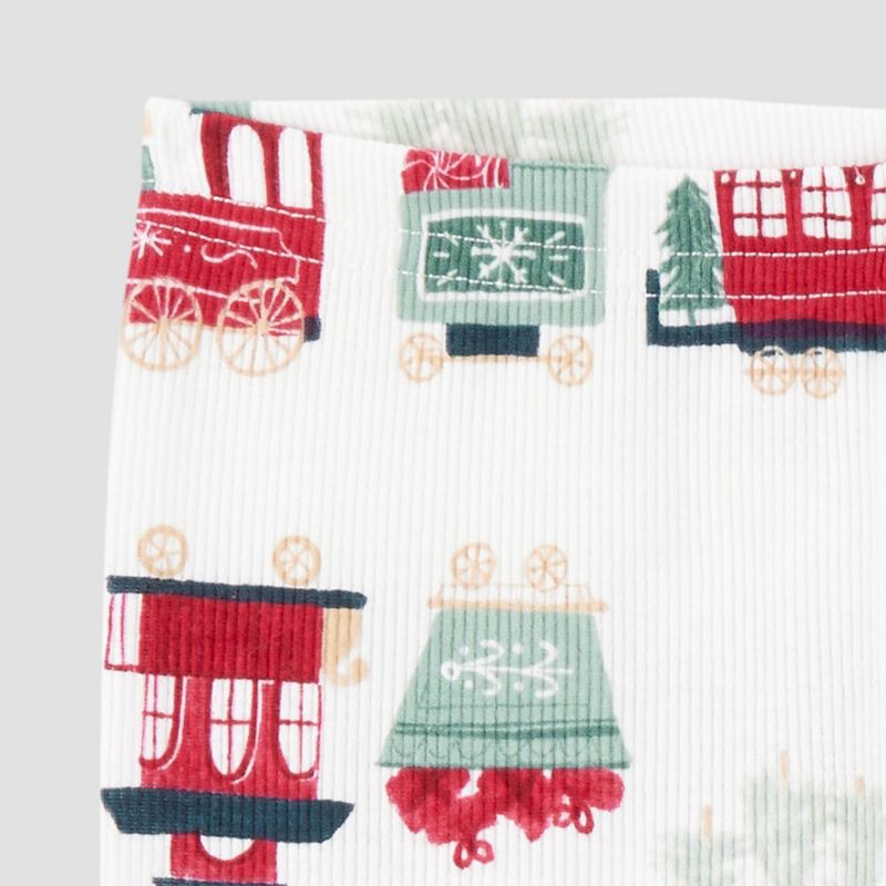 slide 3 of 4, Carter's Just One You® Toddler 2pc Christmas Trains Long Sleeve Cotton Pajama Set - Ivory 2T, 2 ct