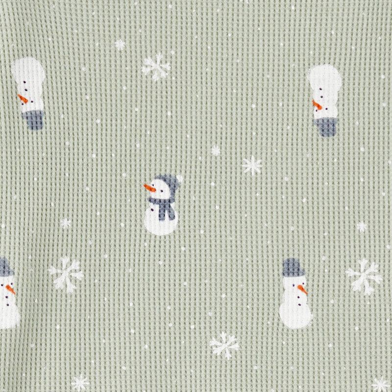 slide 2 of 4, Carter's Just One You® Toddler 2pc Christmas Snowman Print Long Sleeve Cotton Pajama Set - Sage Green 2T, 2 ct