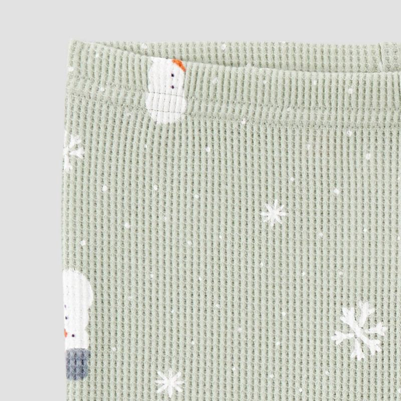 slide 3 of 4, Carter's Just One You® Toddler 2pc Christmas Snowman Print Long Sleeve Cotton Pajama Set - Sage Green 5T, 2 ct
