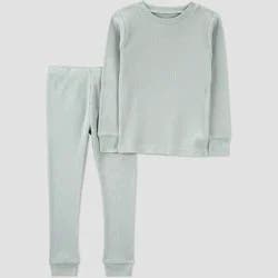 Carter's Just One You® Toddler 2pc Solid Long Sleeve Cotton T-Shirt & Pajama Set - Green 18M