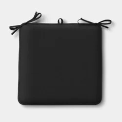 17"x17" Solid Seat Cushion Black - Room Essentials™