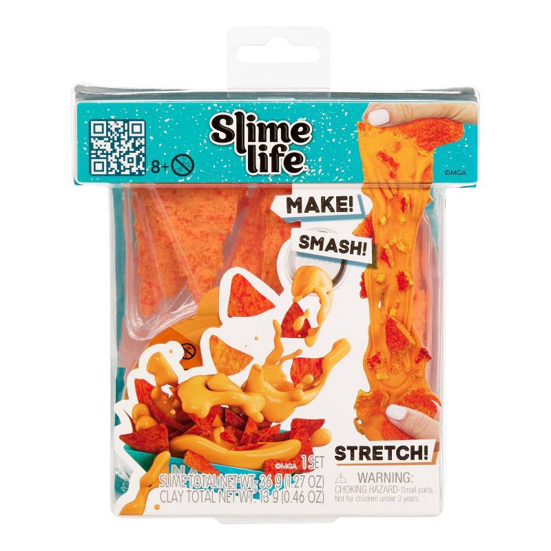 slide 2 of 9, Slime Life Nachos DIY Slime Kit - Unboxing Ingredients to Make,Smash and Stretch Your Food, 1 ct